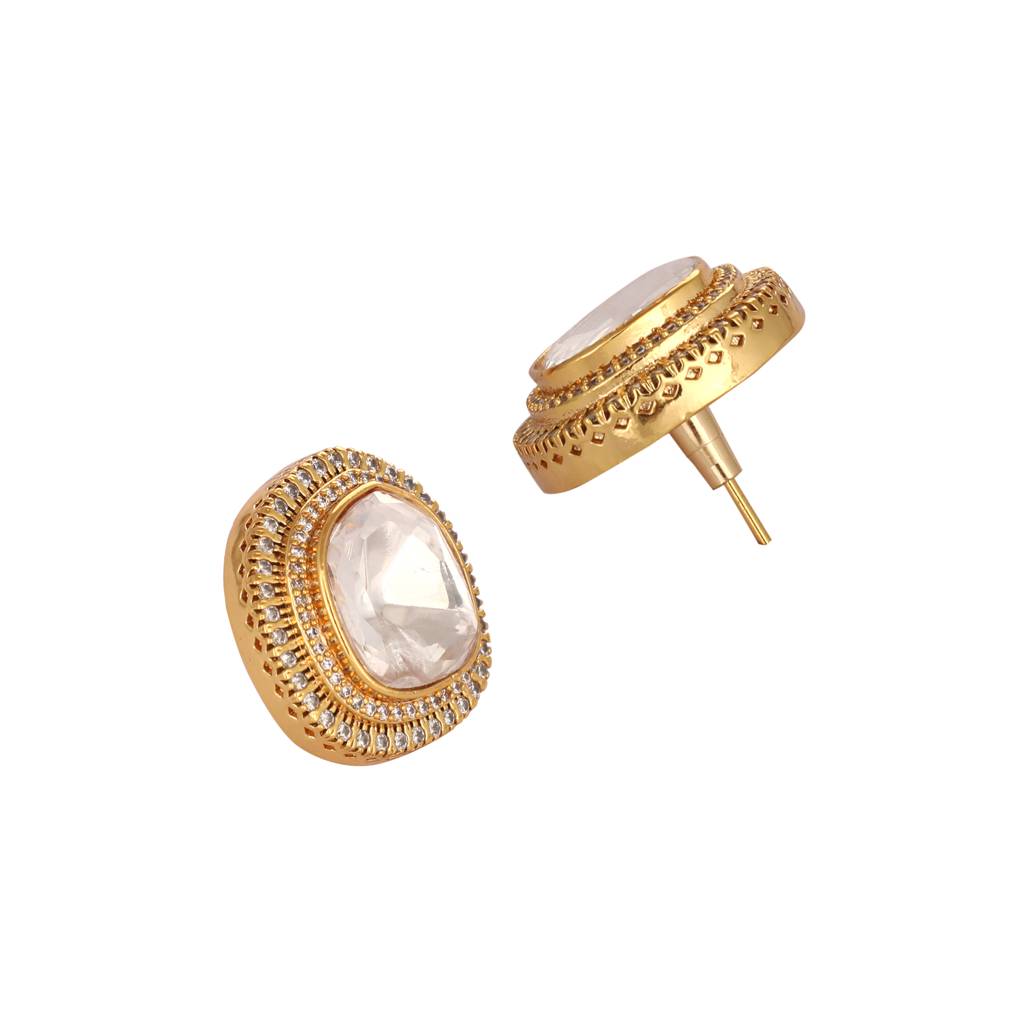 Golden Spark Anti Tarnish Studs : YI24A0302E