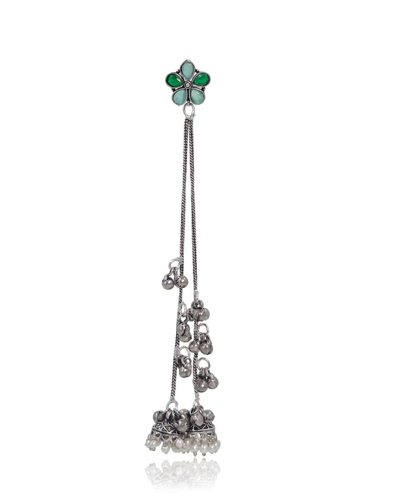 Traditional Kashmiri Long Drop Earrings : NA_ST_ER_264_3