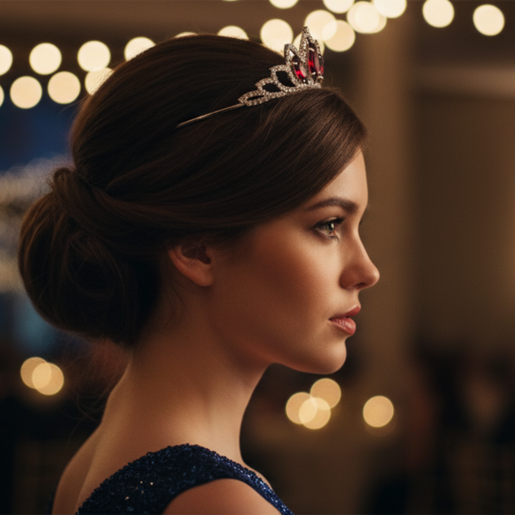 Silver Crystal Tiara For Women  Elegant Rhinestone Flower Crown Headband For Brides, Weddings, Prom & Pageants : M4SK-RED-MARKIS