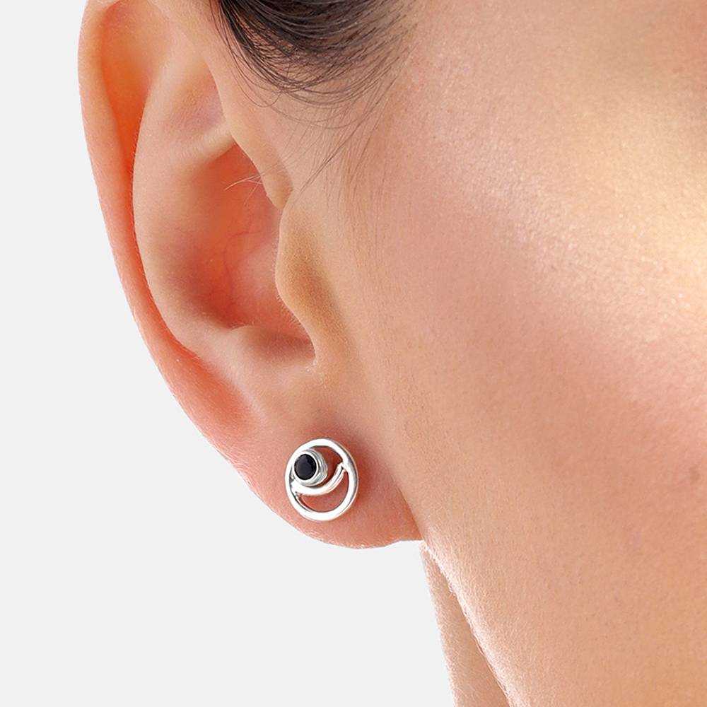 92.5 Silver Blue Spiral Stud Earrings : 92.5 Silver Blue Spiral Stud Earrings : 92.5 Silver Blue Spiral Stud Earrings : 