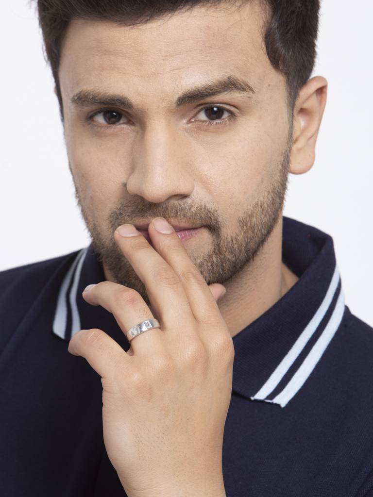 Pure 925 Sterling Silver Franco Adjustable Ring Gift For Men And Boys : CSCPLR1_M