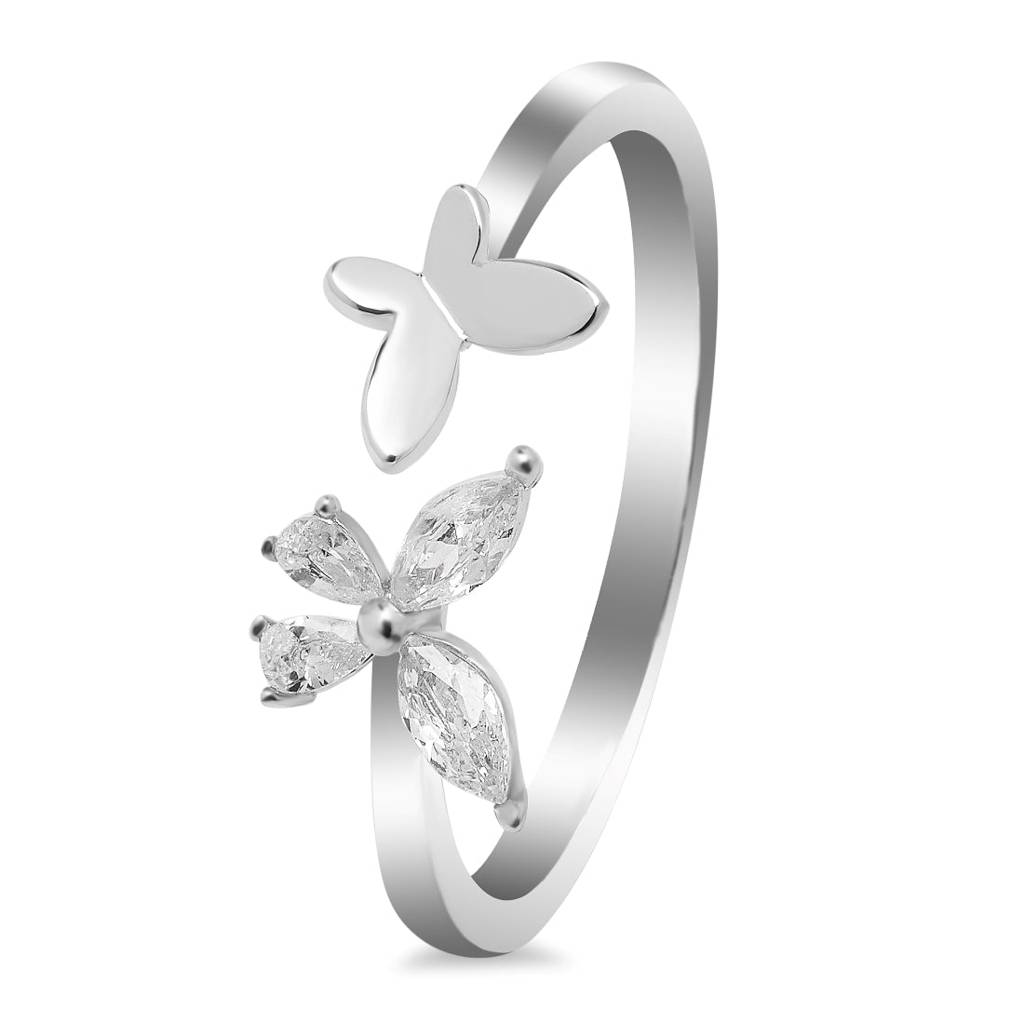 Butterfly 925 Silver Ring (Adjustable) : RNG-40023