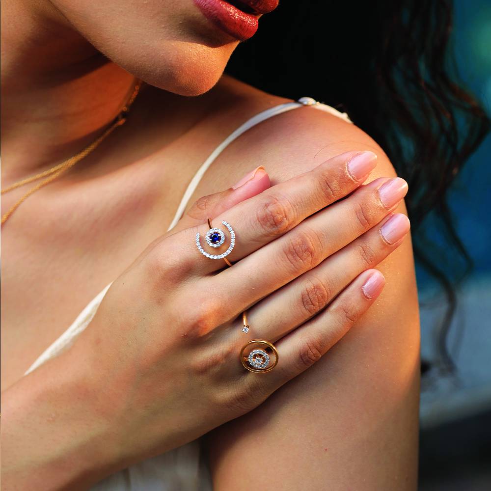 Circle Of Dazzle - Lab Diamond Cocktail Ring : LLRG0151