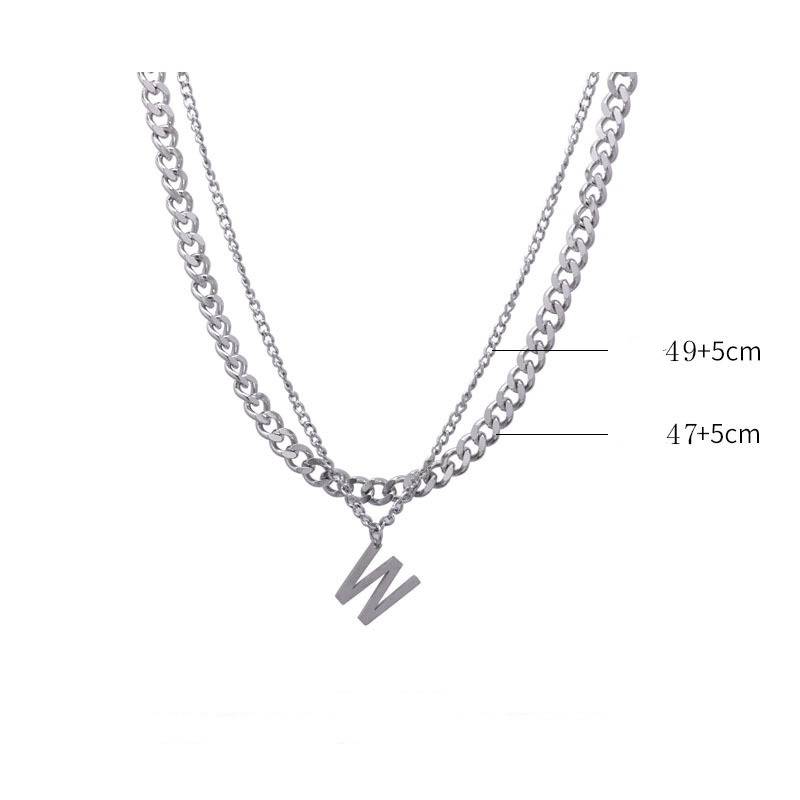 Silver Plated Stainless Steel Maddison Chain W  Pendant Chain : ATO0624P002S
