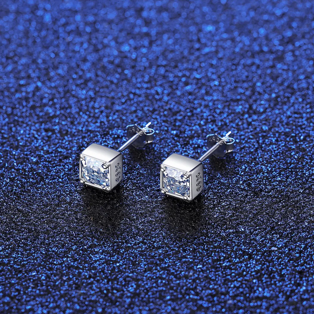 1 Ct Radiant Asscher Moissanite Stud Earrings : RadiantAsscher_1ct