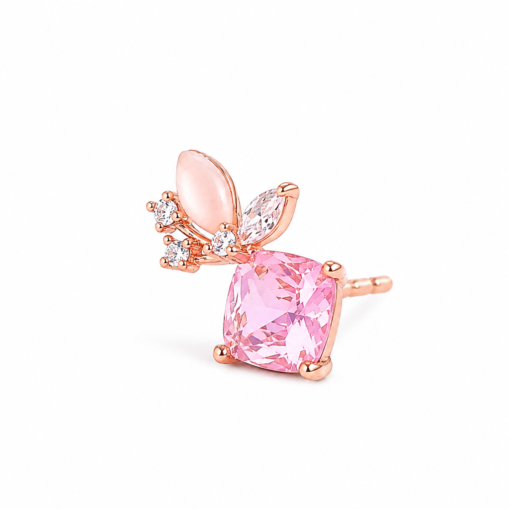 925 Silver Pinkora Bloom Set : WPEC00009