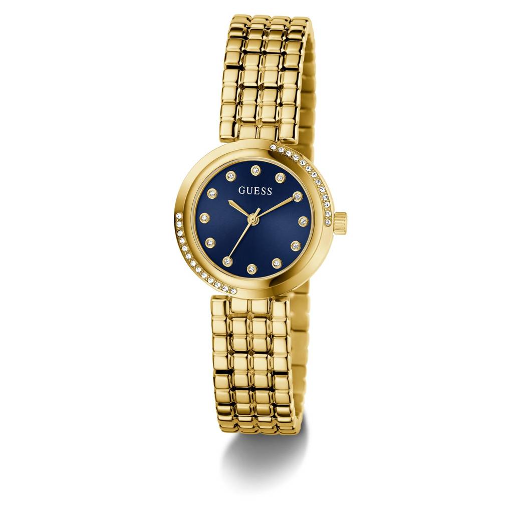 Guess Round 28Mm Blue Dial Analog Women Watch - Gw0930L4 : GW0930L4