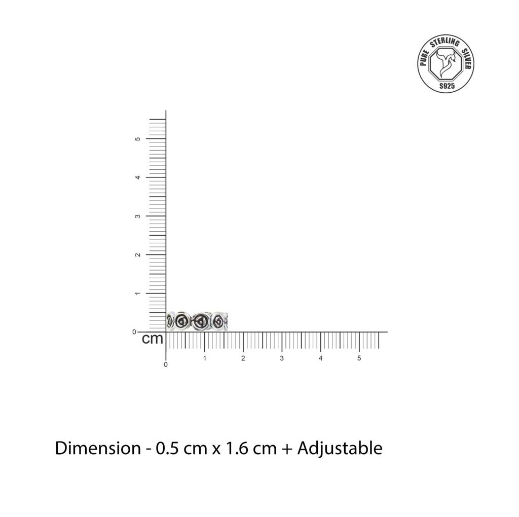 Rosewhirl Sterling Toe Ring : TRTOBJX0029