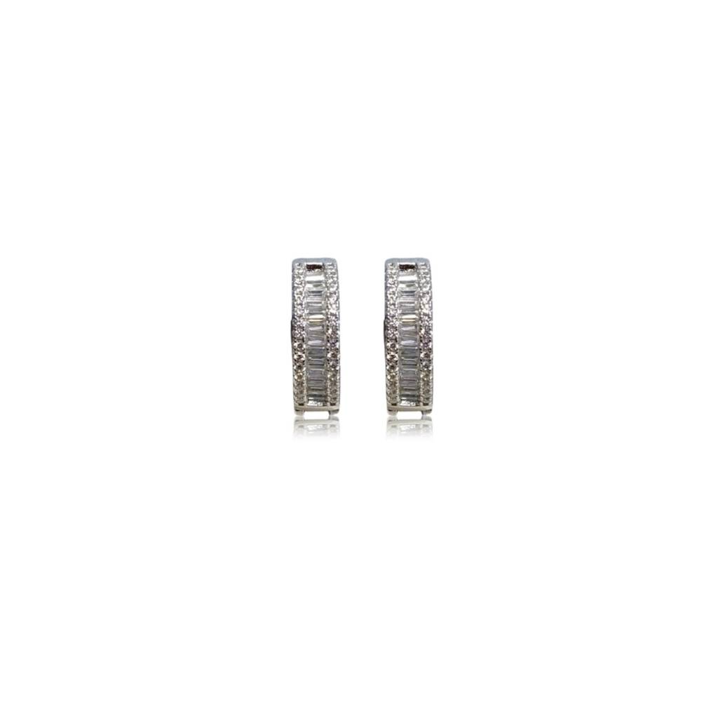 Glow Up: 92.5 Silver Hoops For Women : 1107EA