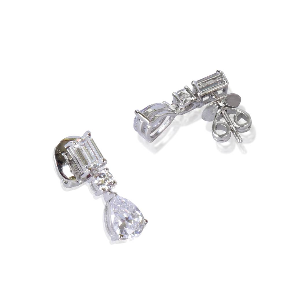 Sterling Silver Elegant Pendant Earring Set : SN053