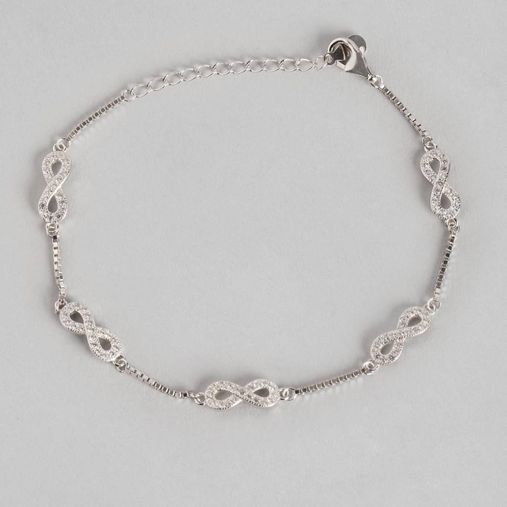 Classy Infinity 925 Sterling Silver Bracelet : BR-80049