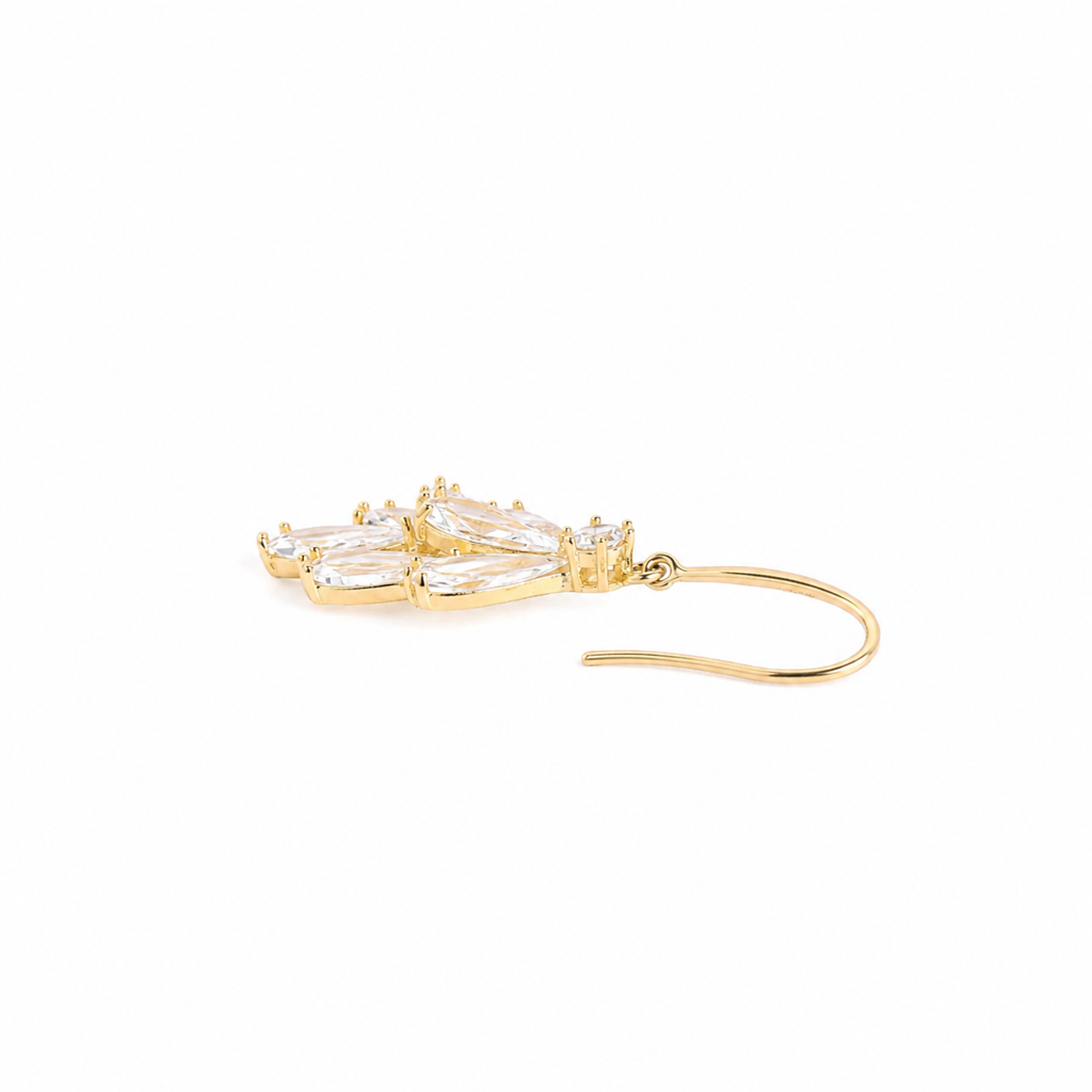 925 Silver Luxe Petal Drop Jewelry Set : WPEC00004
