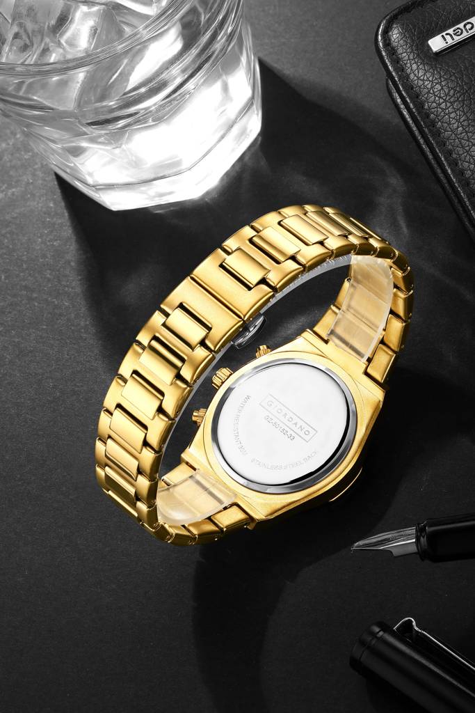 Giordano Luxury Multifunctional Watch For Men With Round Dial, Date Display And Stainless Steel Strap : GZ-50152-33