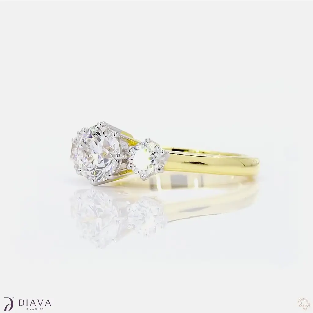 3-Stone Round Solitaire Ring : 3-StoneRoundSolitaireRing