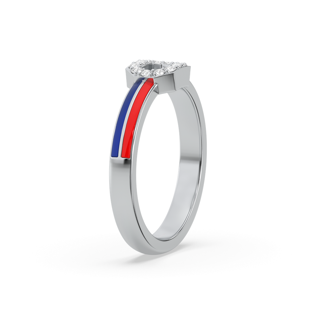 The Chrome Fusion - Lab Diamond Fashion Silver Ring : LLRG0125