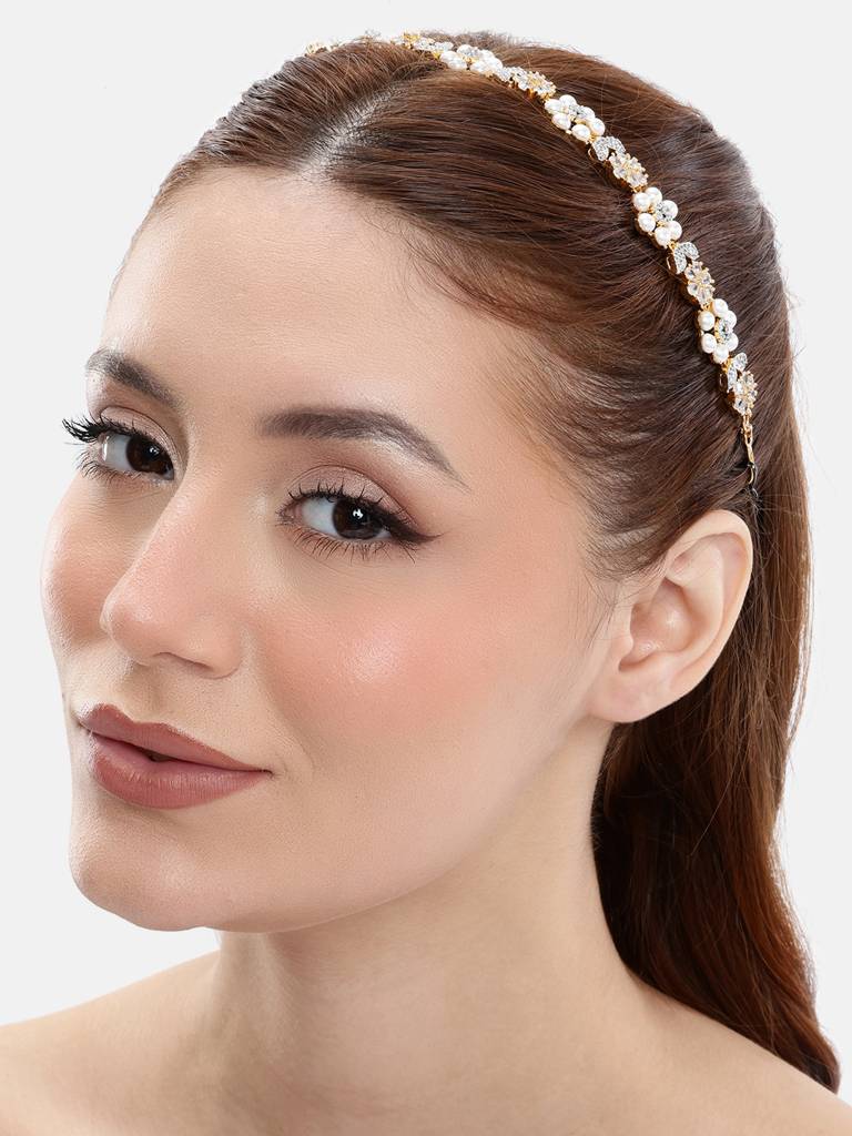 American Diamond Ivory Blossom Matha Patti : YI24A0706H