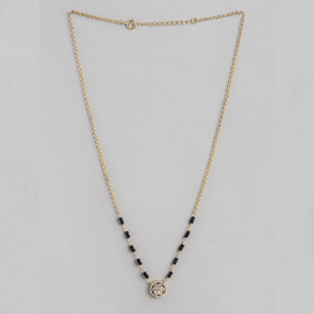 Golden Radiance 925 Sterling Silver Gold-Plated Mangalsutra : MGS-10050-C-G
