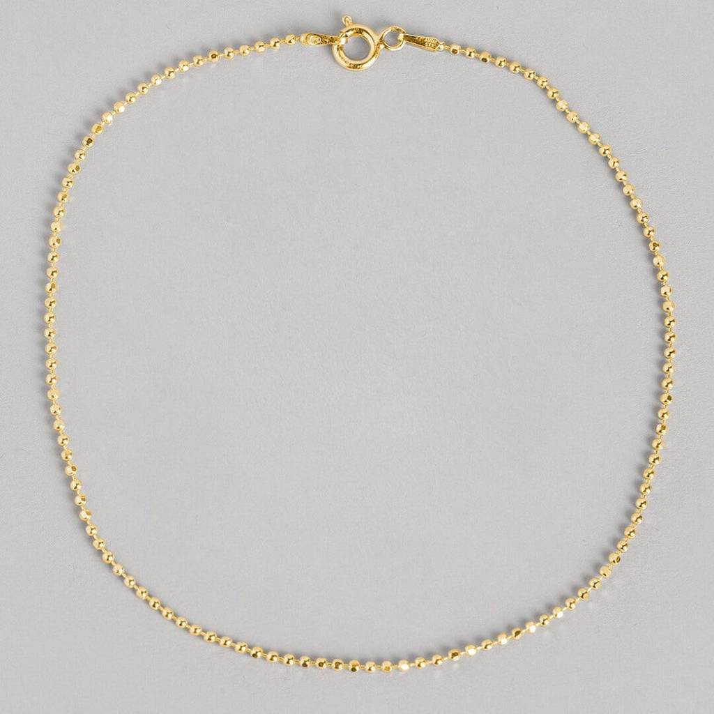 Golden Sphere 925 Sterling Silver Gold Plated Anklets : ANK-60014-PAIR-G