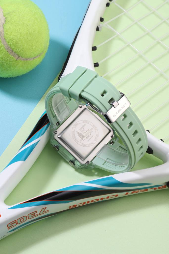 Analog-Digital Quartz Watch For Men With Square Dial, Day-Date Display, Silicone Strap And Water Resistance : LFM10015-03