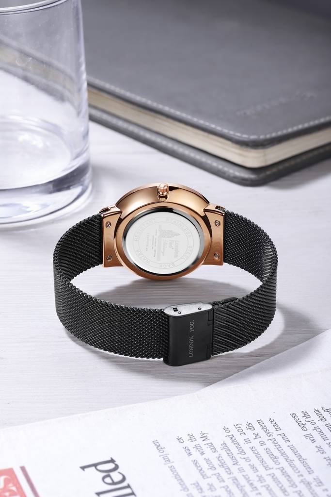 Surrey Collection Analog Quartz Watch For Men With Mesh Strap, Round Metal Case, Date Display : LFM10006-44