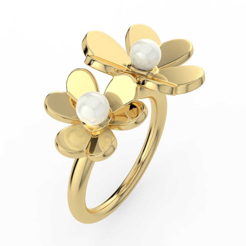 Double Flower Ring : RNG-CLS-DBL-FLW
