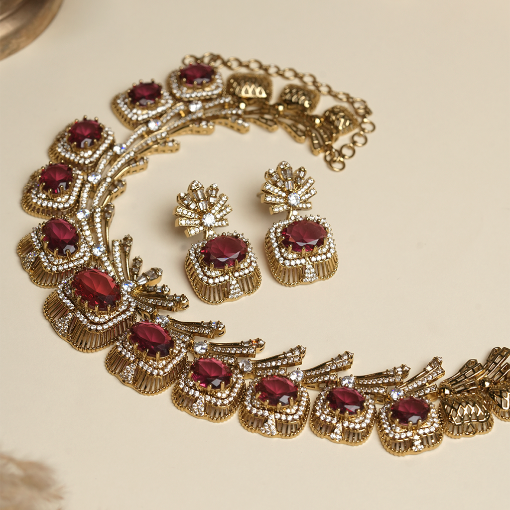 Mehendi Polish Designer Ad Necklace Set : CAO0224TOF