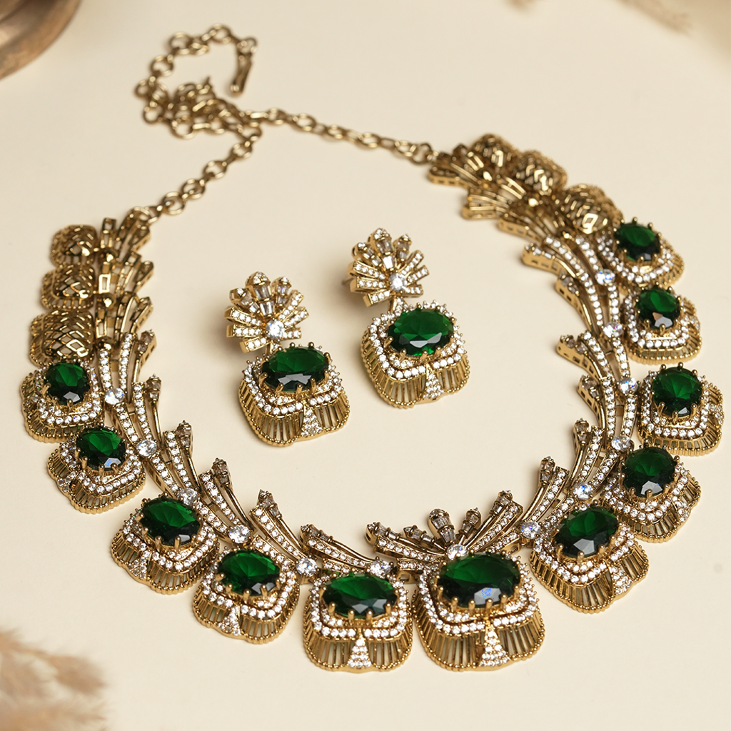 Mehendi Polish Designer Ad Necklace Set : CAO0222TOF