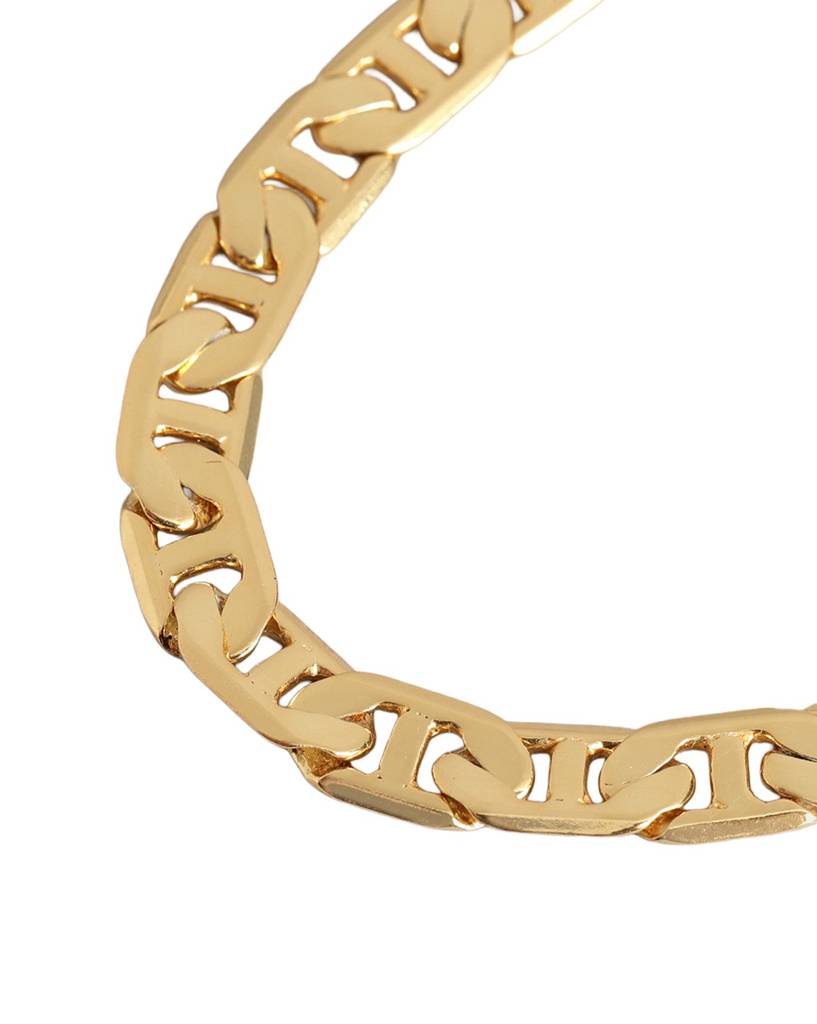 Men 18K Plated Anchor Bracelet : FJMB6040