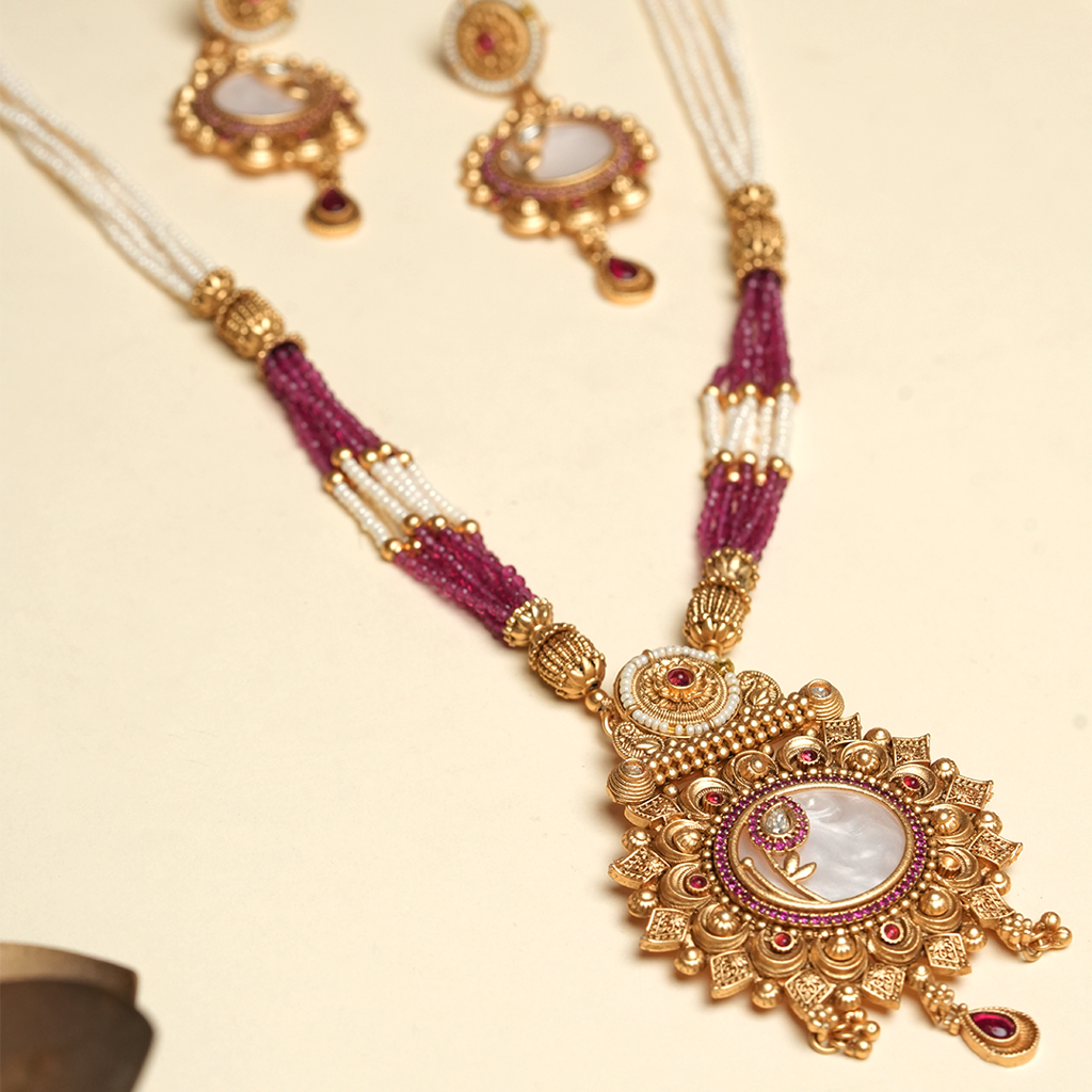 Long Marble Pendant Set : CAO0066FAT