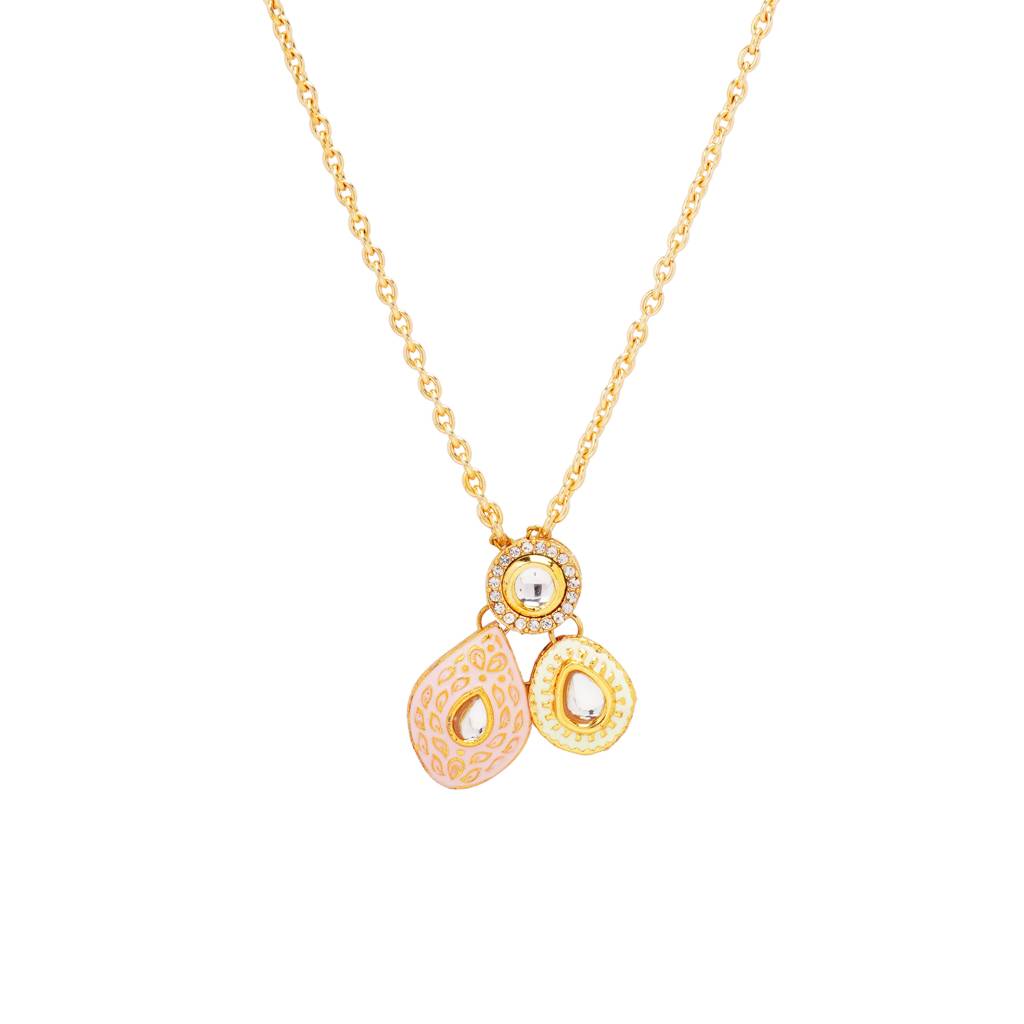 22Kt Gold-Plated Pastel Petal Set : PE12055