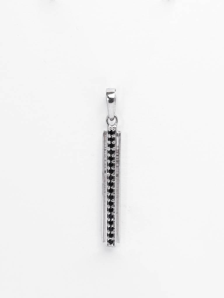 925 Silver Platinum Plated Swiss Zircon Pedro Men Pendant Without Chain Gift For Men & Boys : CSMNP32_NOCHAIN