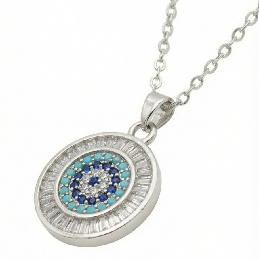 Evil Eye Pendant Necklace For Women – Protective Eye Design With Elegant Minimal Finish | Premium Spiritual & Fas : 8046531763