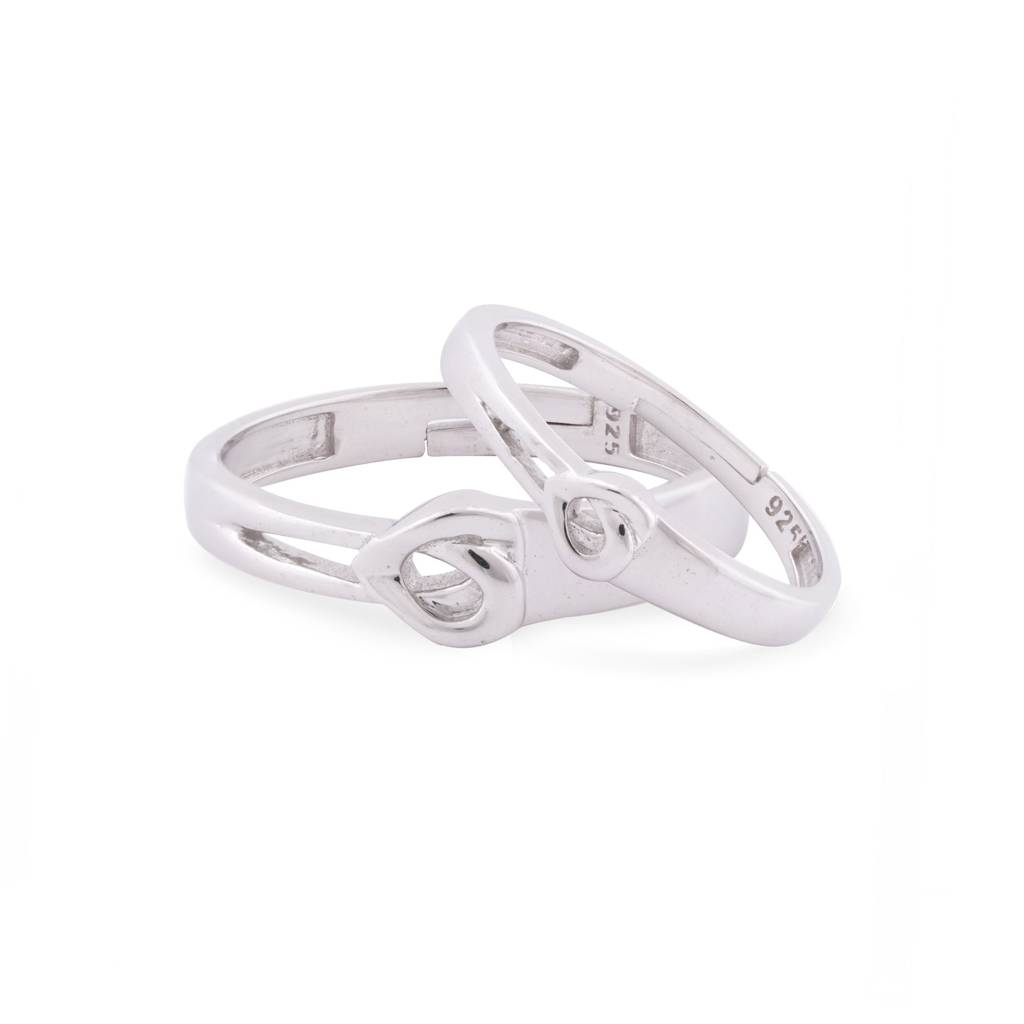 Silver Endless Love Couple Ring : ZLCPLR-1004
