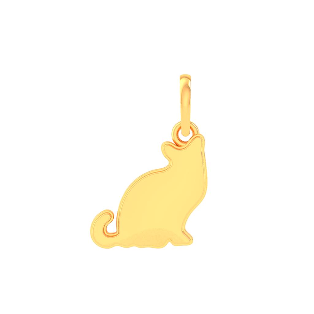 925 Pure Silver Cat Inspired Pendant For Girls And Kids-Pen1010 : PEN1010