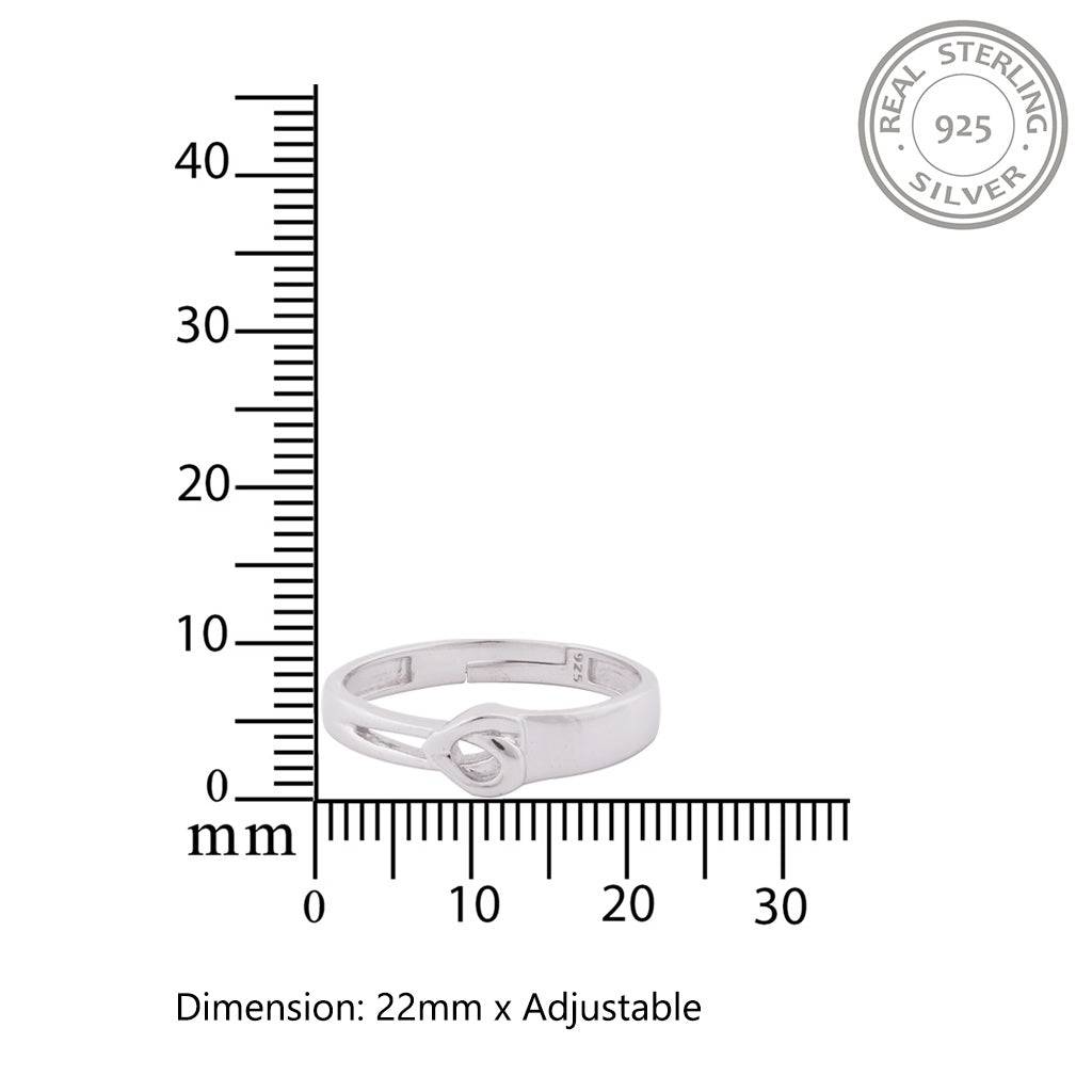 Silver Endless Love Ring For Him : ZLCPLR-1004-MW