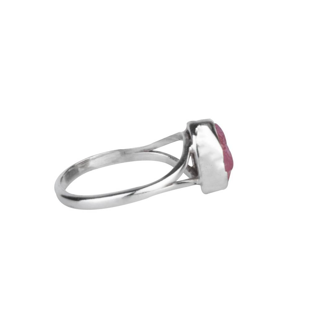 925 Sterling Silver Ruby Ring For Women | Luxury Red Gemstone Ring | Party & Wedding Jewelry : FU-0834