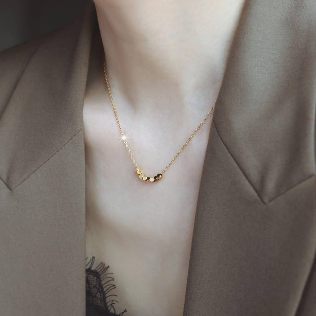 Small Cubes Chain Necklace : NC_SS_SmlCubes_Gld