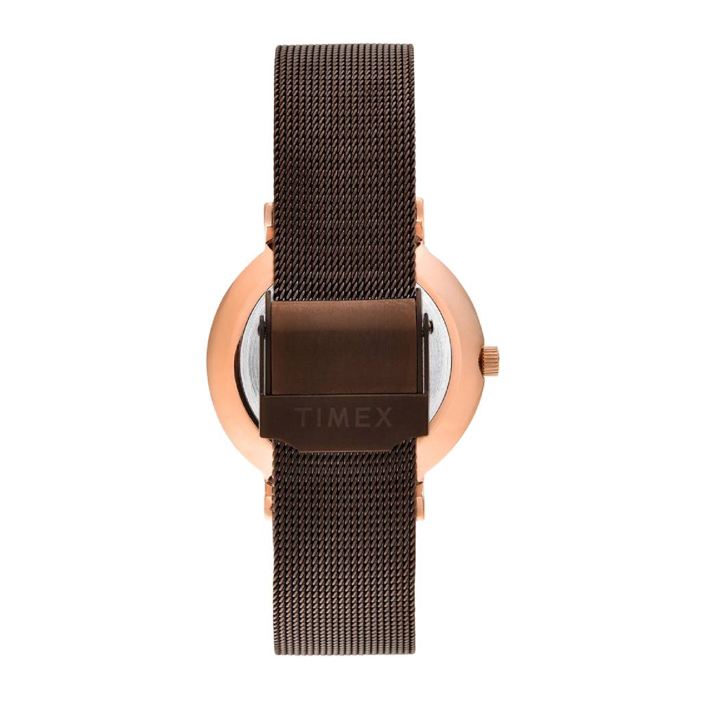 Timex Round 36Mm Brown Dial Analog Women Watch - Twel129Smu03 : TWEL129SMU03
