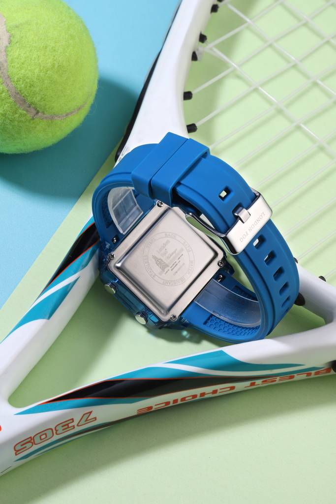 Analog-Digital Quartz Watch For Men With Square Dial, Day-Date Display, Silicone Strap And Water Resistance : LFM10015-05