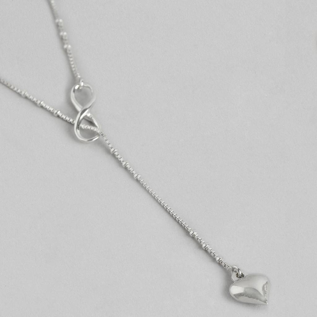 Infinity-Heart 925 Sterling Silver Necklace : NL-30172