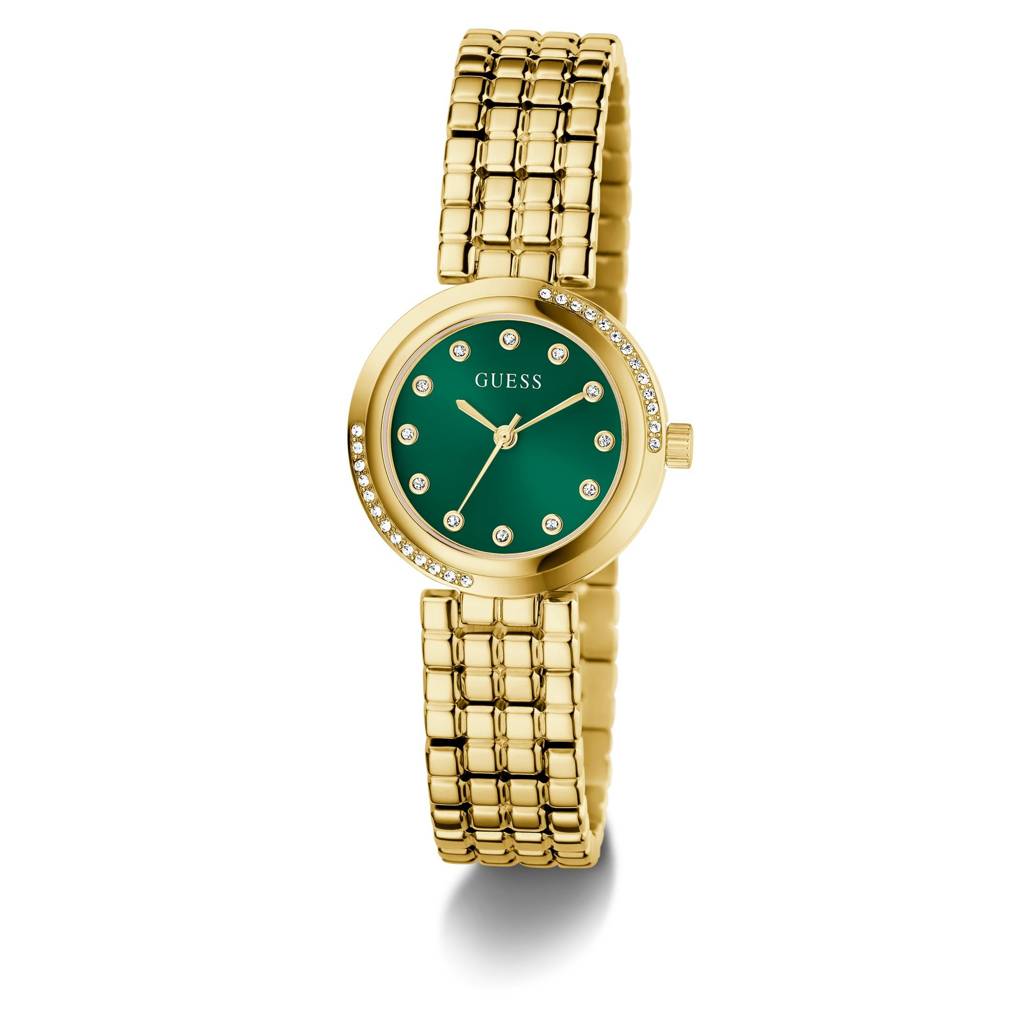Guess Round 28Mm Green Dial Analog Women Watch - Gw0930L6 : GW0930L6