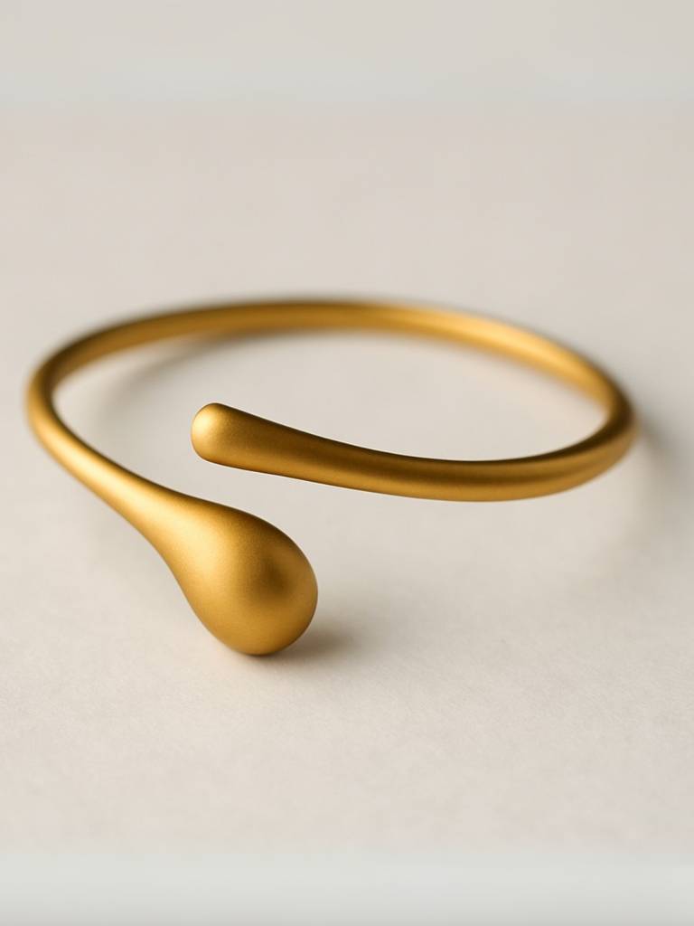 Modern Open Cuff In 18K Matte Gold Â Luxe & Skin Friendly : ATB593MB2W