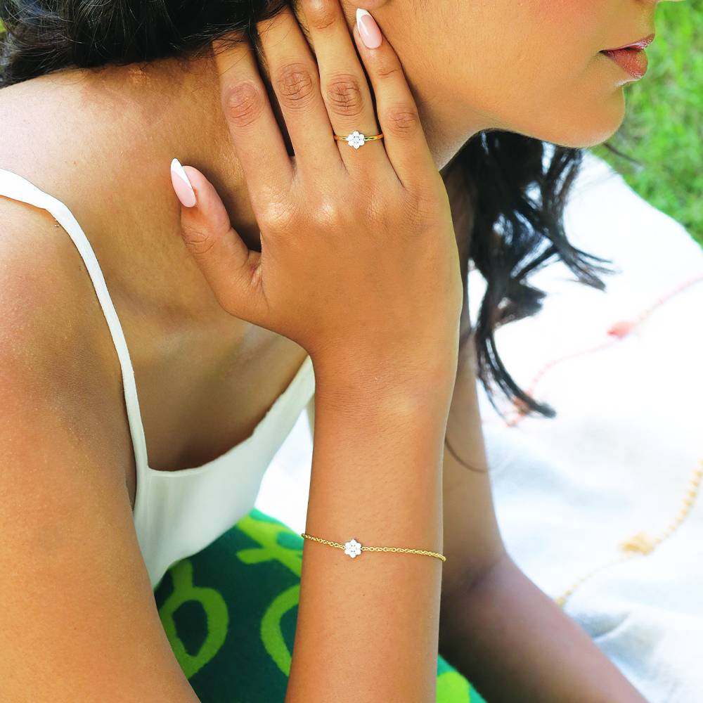 Floral Essence - Lab Diamond Ring : LLRG0097