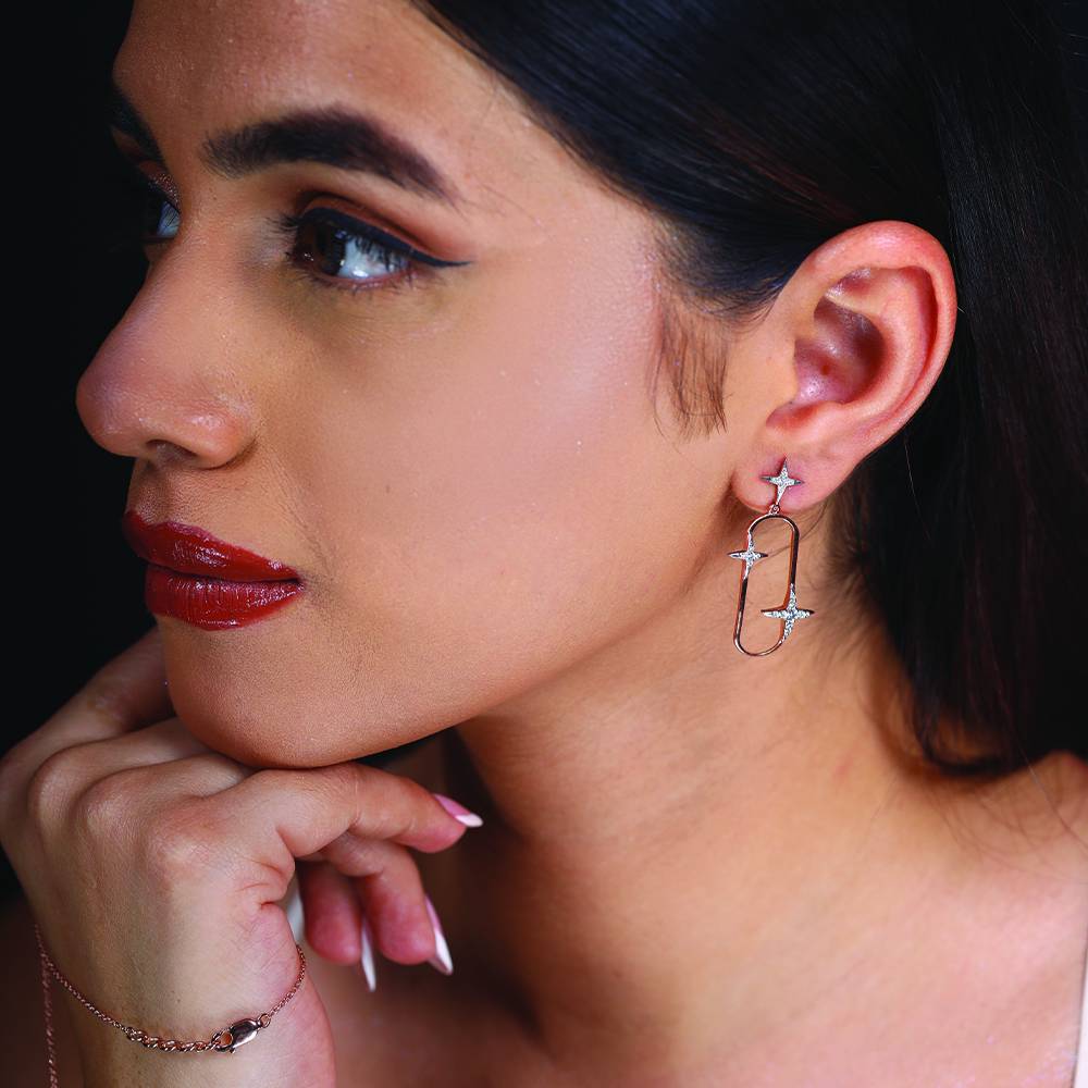 Shooting Star - Lab Diamond Drop Earrings : LLER0118