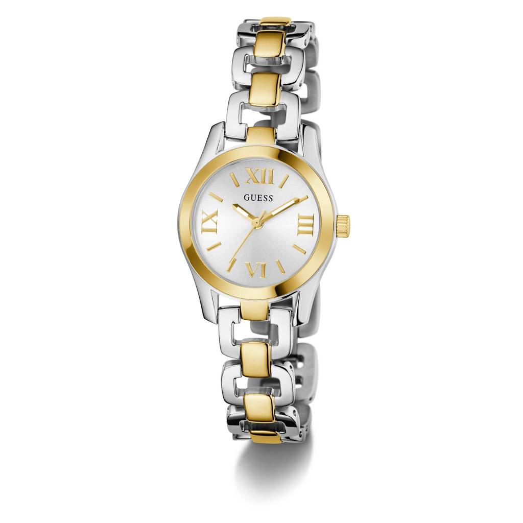Guess Round 28Mm Silver Dial Analog Women Watch - Gw0927L6 : GW0927L6