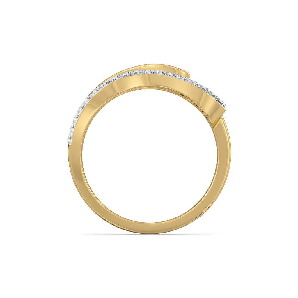 Abstract Curves - Lab Diamond Cocktail Ring : LLRG0150