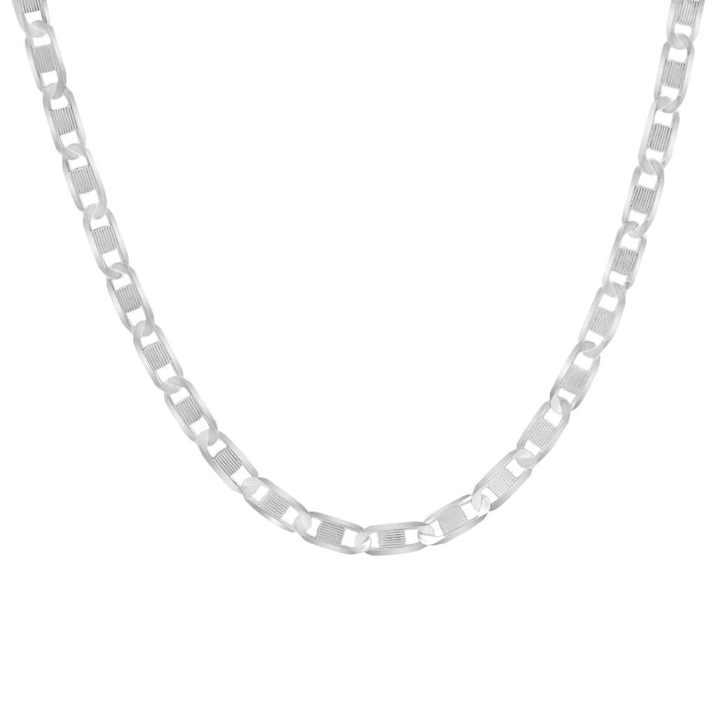 Sophisticated 925 Sterling Silver Men'S Chain With Rhodium Plating : M-CH-10067-20-6-S