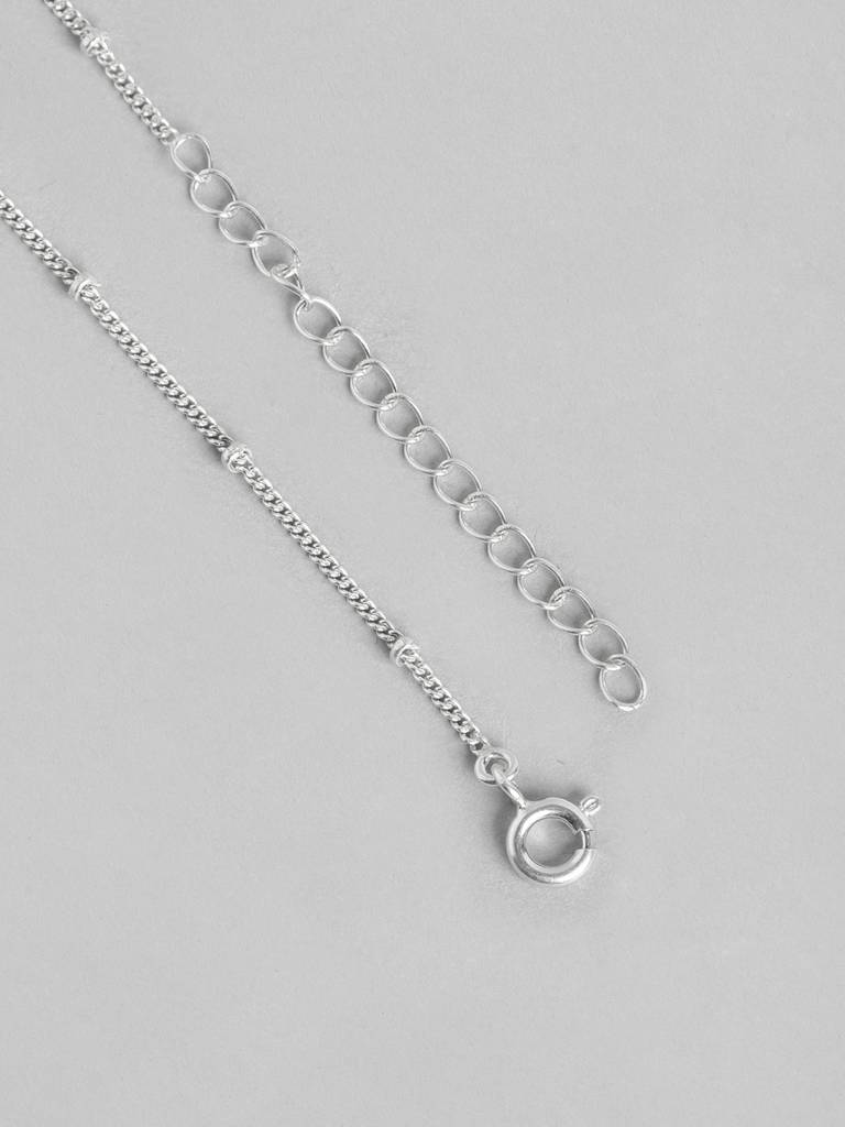 92.5 Silver Green Hamsa Necklace : U100SG006MY038