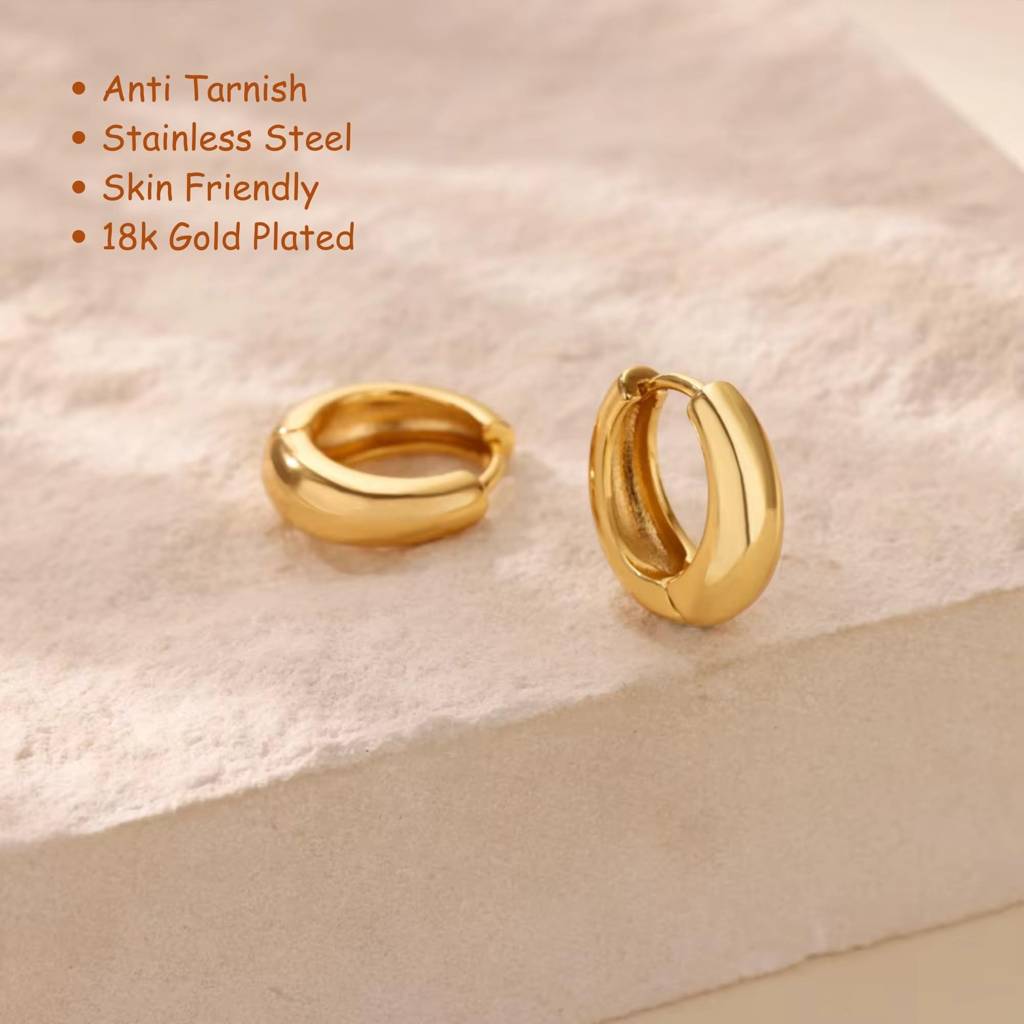 Minimalist Huggie Hoops : ER_SS_Plnring_gld