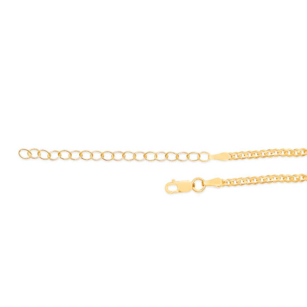 Minimalist Gold-Plated 925 Sterling Silver Women'S Curb Chain Bracelet : BR-80384-G